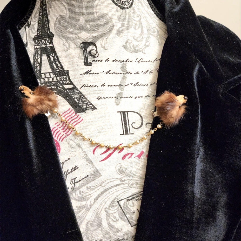 Furry Face Collar Chain